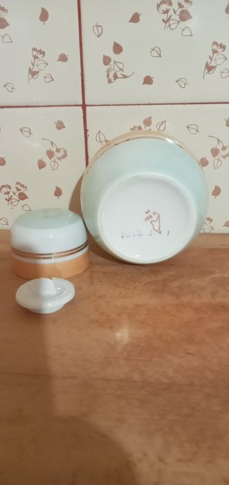 Чайница фарфор Дулево СССР перламутр люстр