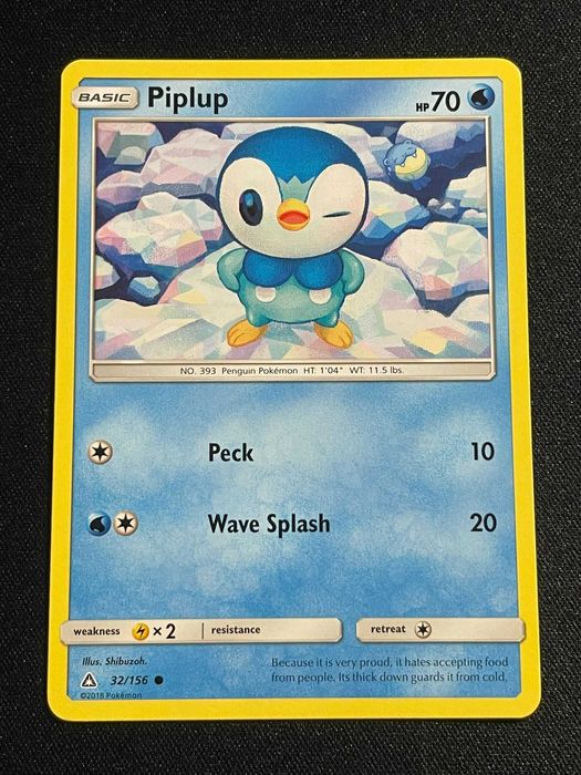 Carta Pokémon Piplup 32/156 Ultra Prism