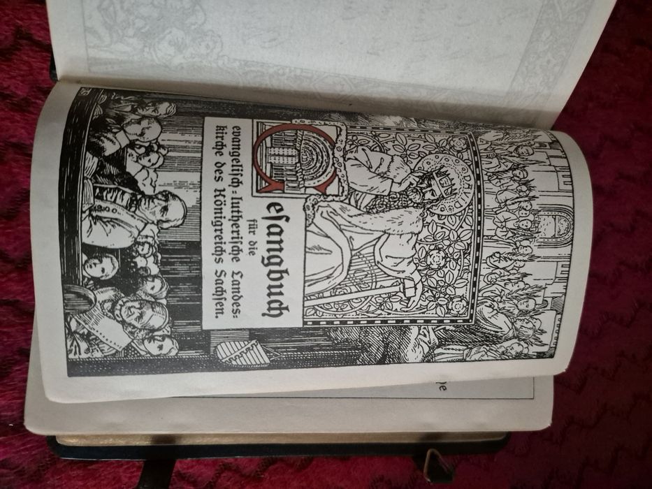 Antyczny śpiewnik luterański 1915 – Saksonia, oprawa ozdobna, z pudełk