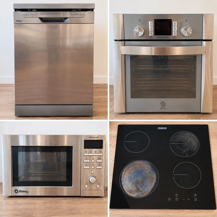 Conjunto eletrodomésticos cozinha Balay Teka Zanussi Cata