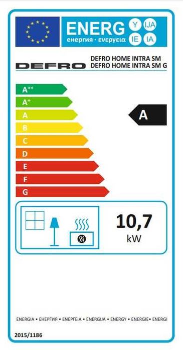 Wkład kominkowy DEFRO intra sm G 10KW GILOTYNA