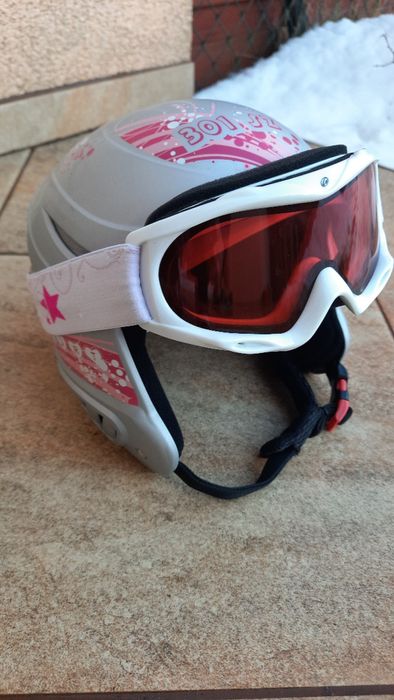 Narty+buty+kask+google zestaw