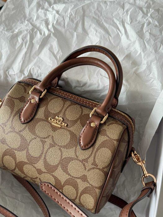 Coach Rowan Ginger Satchel In Signature Canvas/Коуч Роуен Сатчел Джінджер