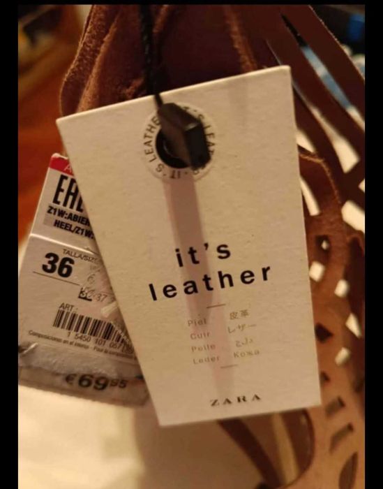 Sandálias da Zara n 36 com etiqueta