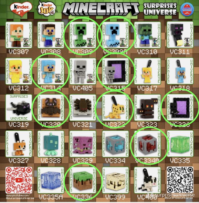 Іграшки Minecraft kinder joy