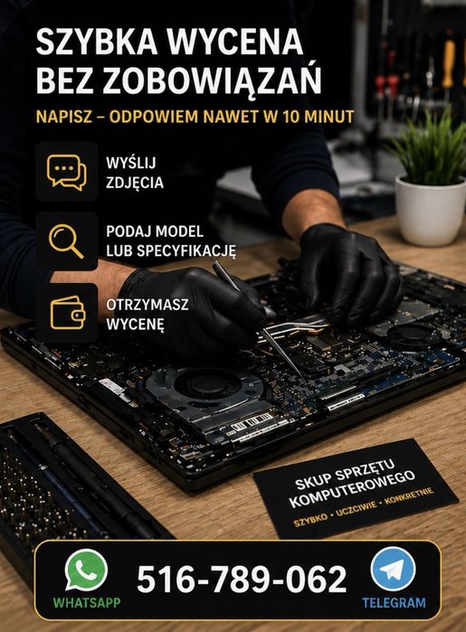 Skup laptopów / komputerów / kart graficznych - szybka wycena!