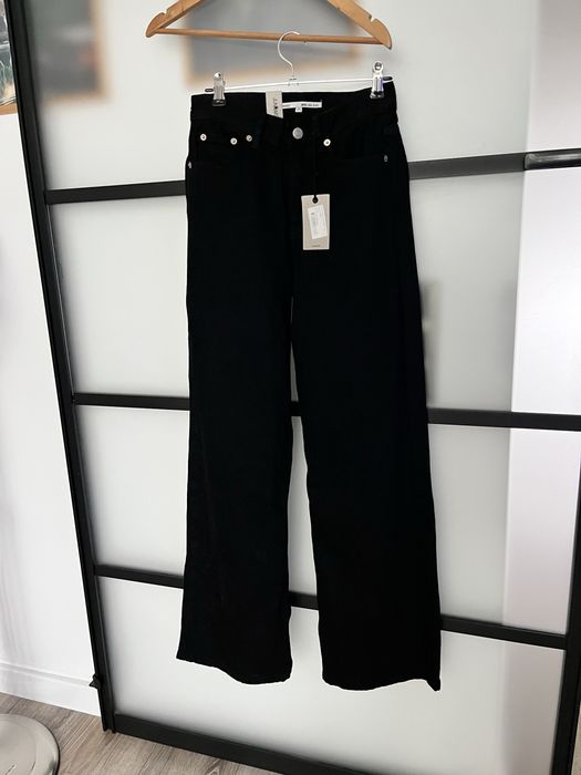 Nowe czarne jeansy damskie Junkyard 25 wide leg szerokie