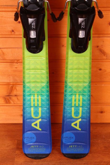 Narty dziecięce Elan Jett 140 cm + Elan 7.5, Rocker, U-Flex, Grip Walk !!!