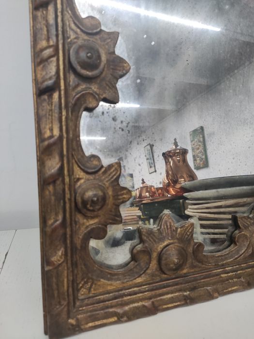 Espelho antigo moldurado