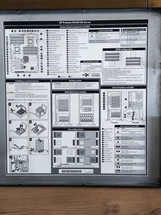 HP ProLiant ML350 G6 | 96GB RAM | 2x Xeon | 7x SAS 300GB | RAID