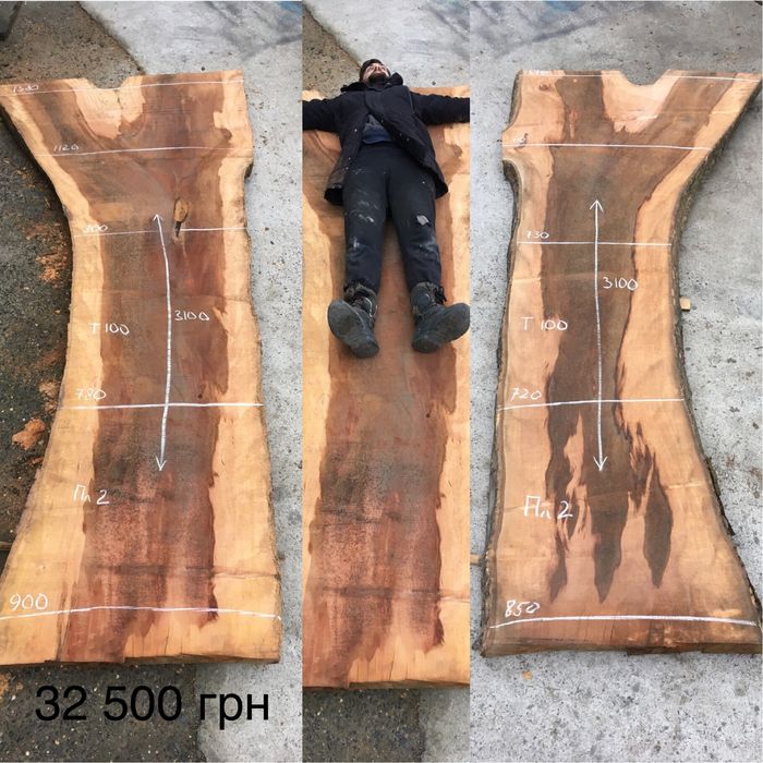 Продольный спил дерева Платана больших размеров, Слэб Платана Николаев