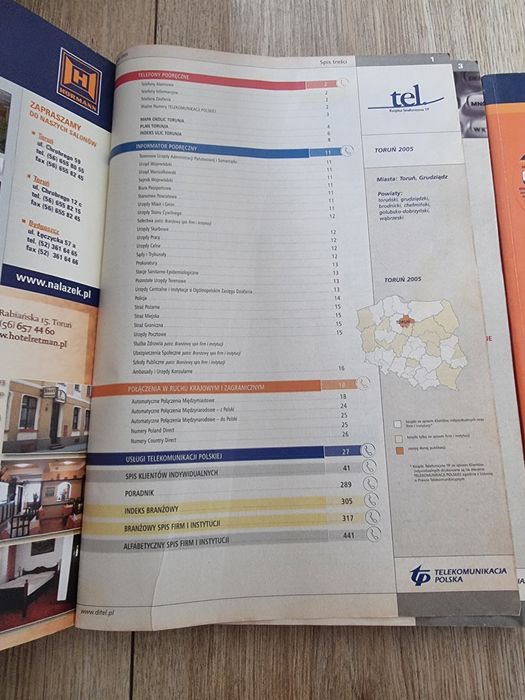 Książki telefoniczne Toruń tp 2001 2005 2007