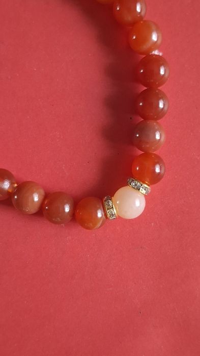 Bransoletka z agatu czerwonego