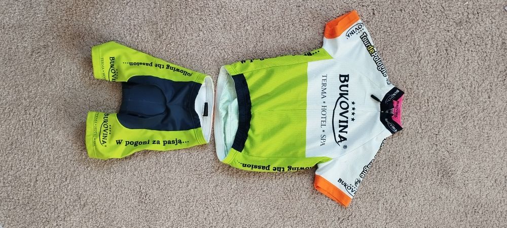 Strój kolarski koszulka spodenki komplet dla dziecka Questsport Bukovi
