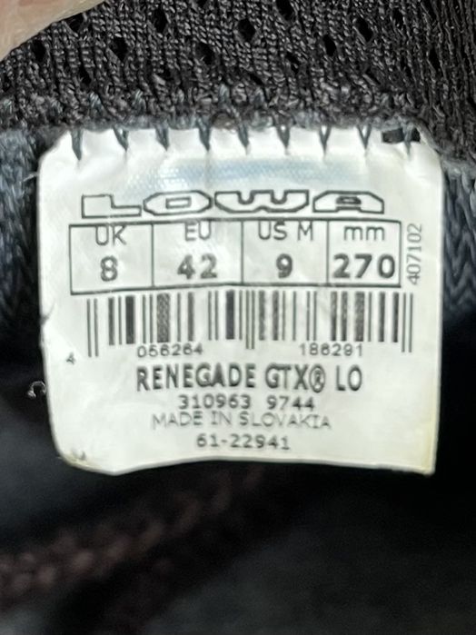 Lowa gore-tex ботинки 42 размер кожаные трекинговые коричневые