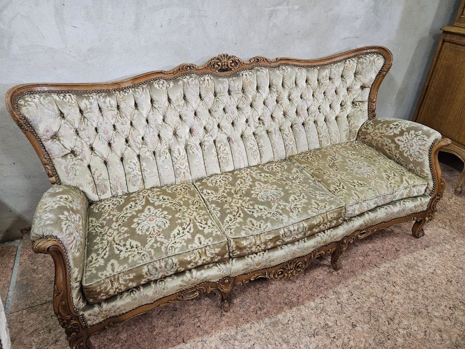 Ludwikowski komplet wypoczynkowy sofa oraz dwa fotele