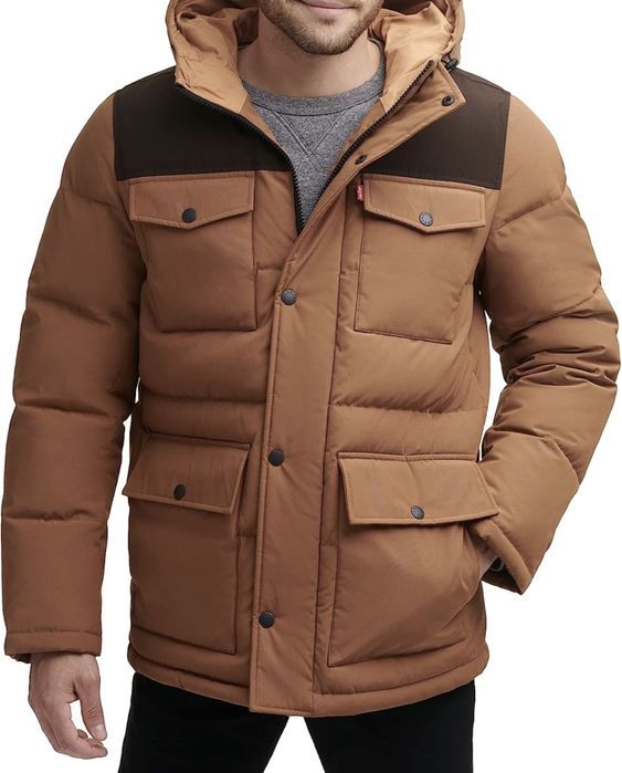 XXL 2XL 44 52 Levis парка пуховик куртка зимова зимняя мужская левайс
