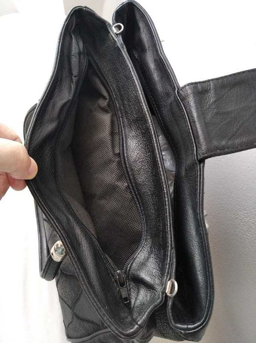 torebka damska czarna skóra naturalna nieużywana