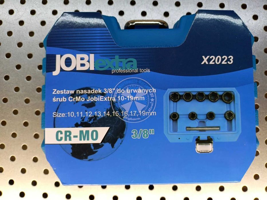 Zestaw nasadek do urwanych obrobionych śrub 3/8" 10-19mm do urwanych