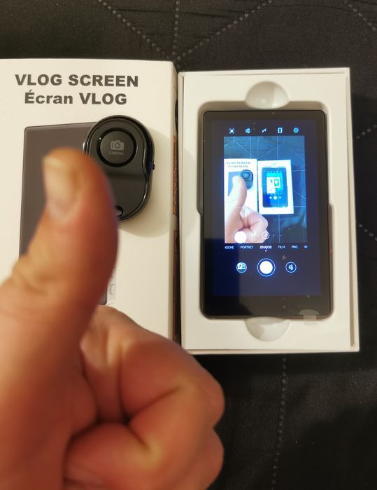 Przenośny , bezprzewodowy ekran selfie, vlog 4", Android, IOS, magnet