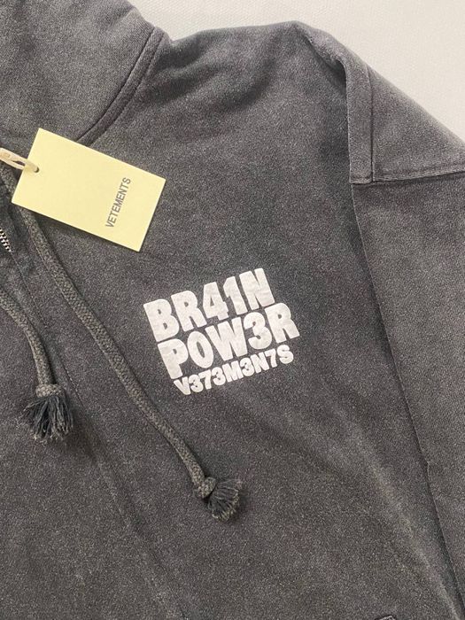 зип худи Vetements Brain Power zip hoodie