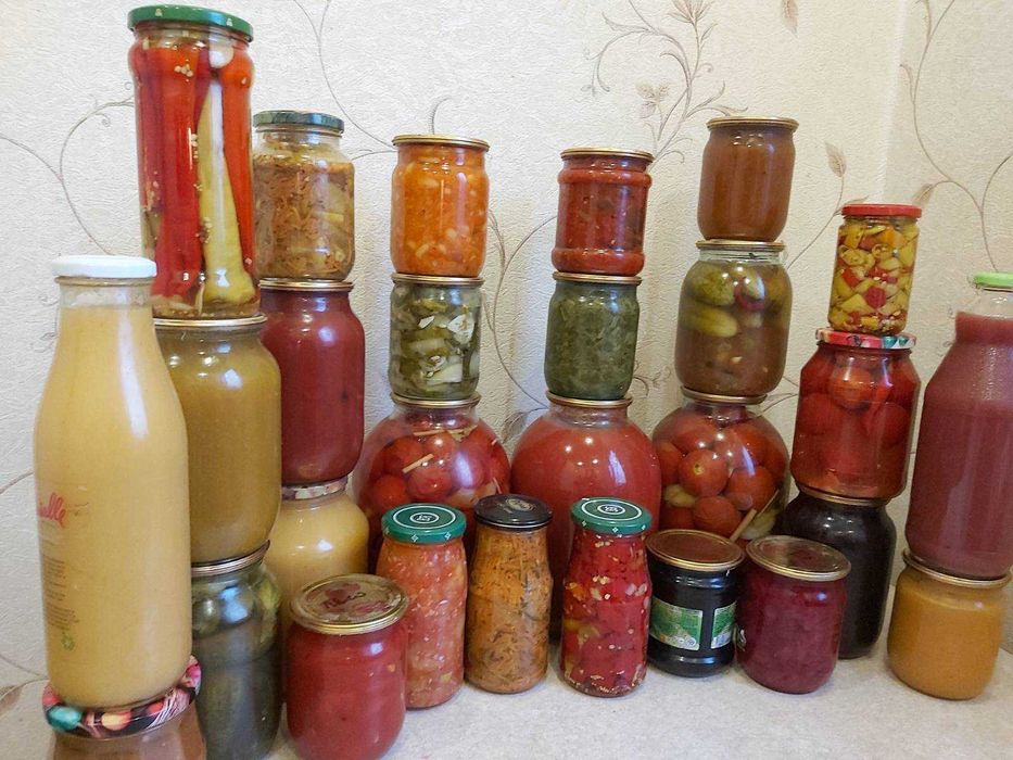 Баклажаны с помидорами и зеленью 0,5л 2025г, иная домашняя консервация