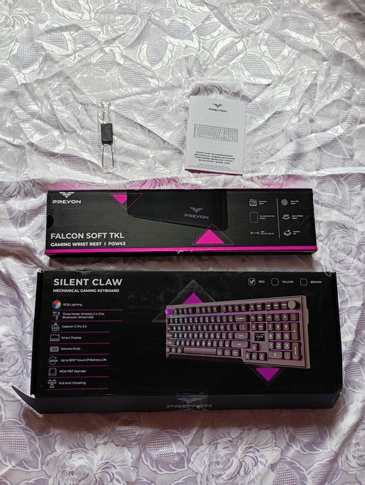 PREYON SILENT CLAW RED + Podkładka pod nadgarstki GW. 2028-03-09