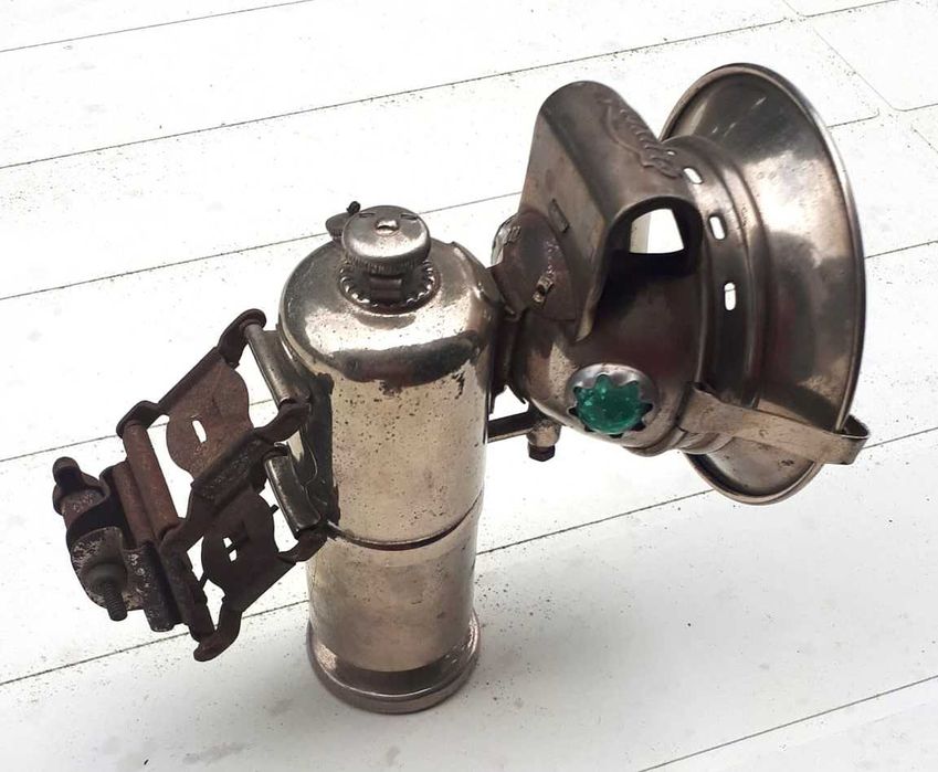 Moto/Bicicleta-Farol/Lanterna acetileno LUXOR -Séc.XIX-Rara