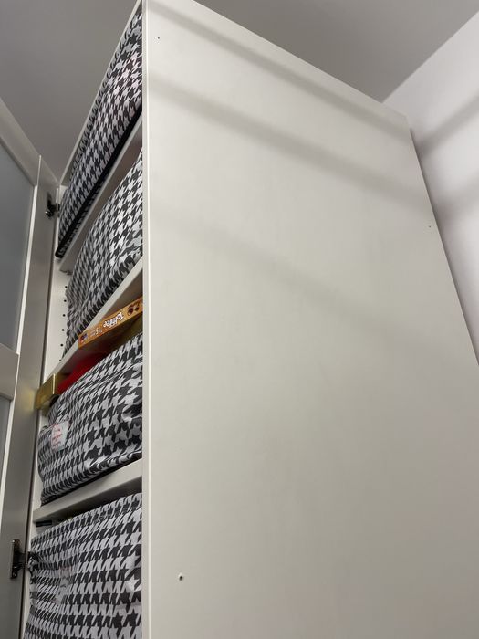 Słupek szafa Ikea pax szklane drzwi biaky mat