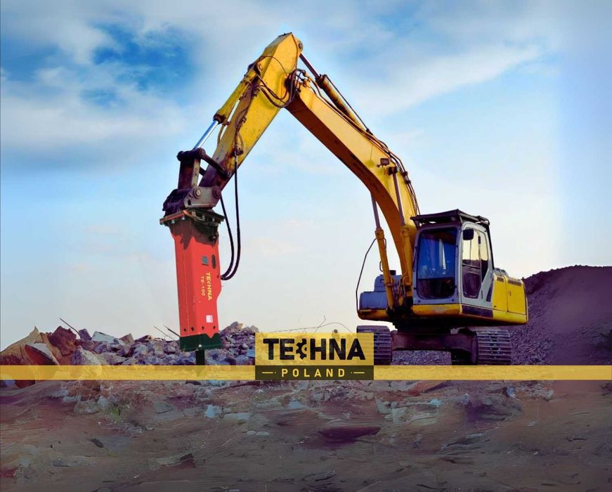 Młot hydrauliczny do koparki 10-15 ton Techna TE-100, 1003 kg Cat JCB