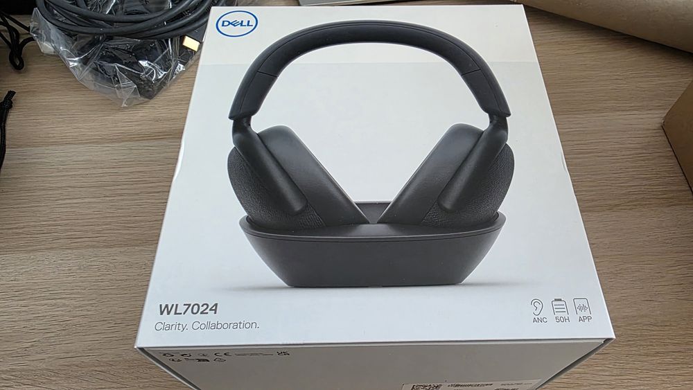 Słuchawki Dell WL7024, bezprzewodowe, stacja ładująca, ANC