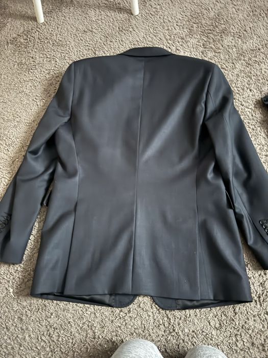 Garnitur męski komplet marynarka spodnie 100% wełna cotton