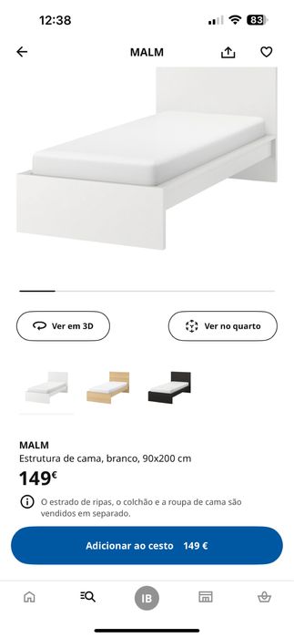 Cama solteiro com gavetas MALM ikea