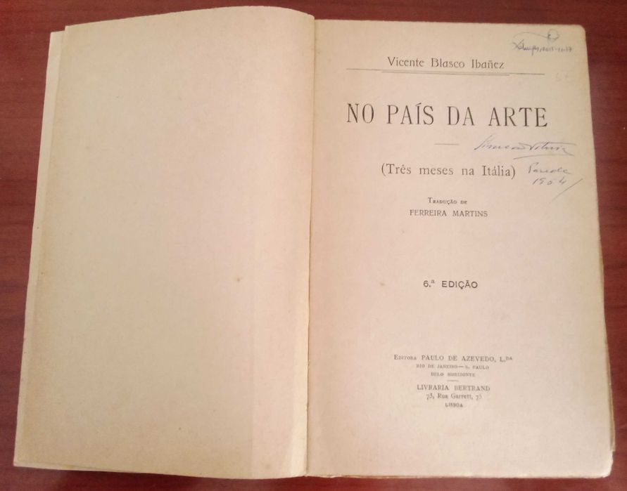 No país da Arte (Três meses em Itália)