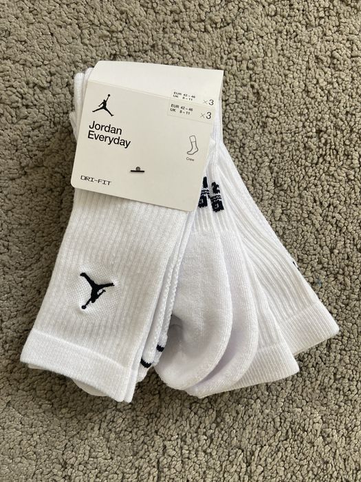3-pak skarpety Jordan Dry Fit 42-46 białe NOWE