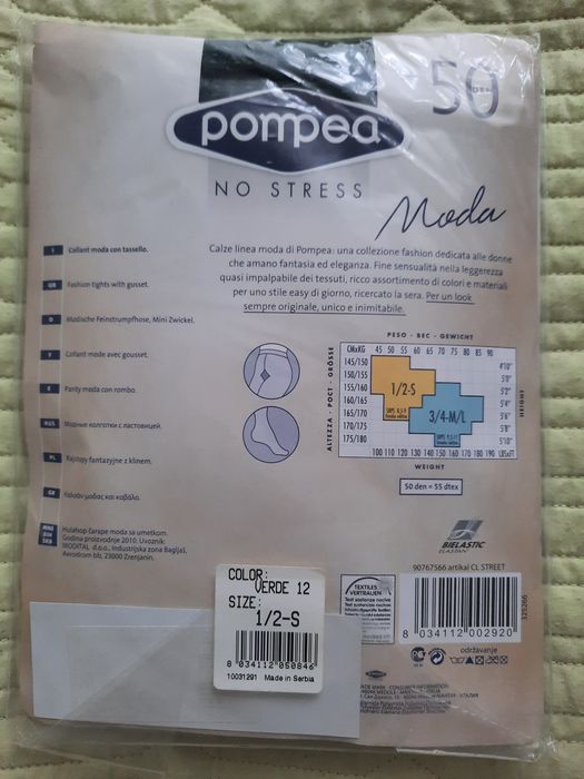 Колготки жіночі pompea. Нові.
