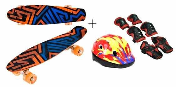 Пенні борд, Скейт Best Penny Board LED 22 Шолом + захист. ЛЬВІВ