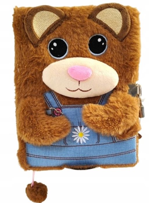 Pamiętnik z kłódką - Pluszowy Miś - A5 3D.