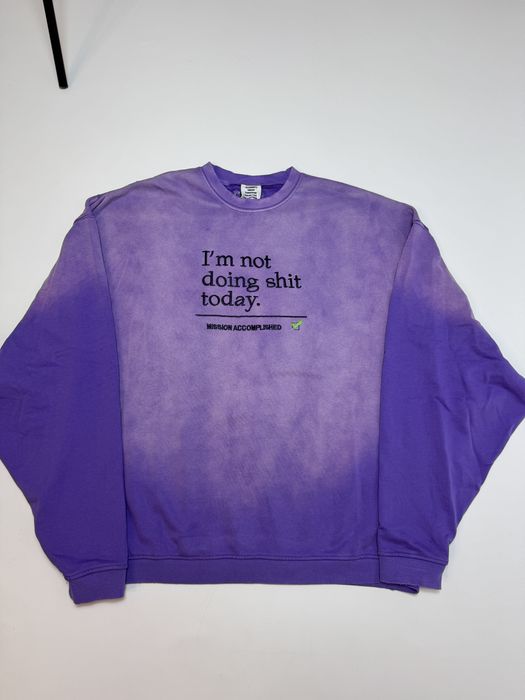 Світшот Vetements Not doing thit today Washed  purple S M