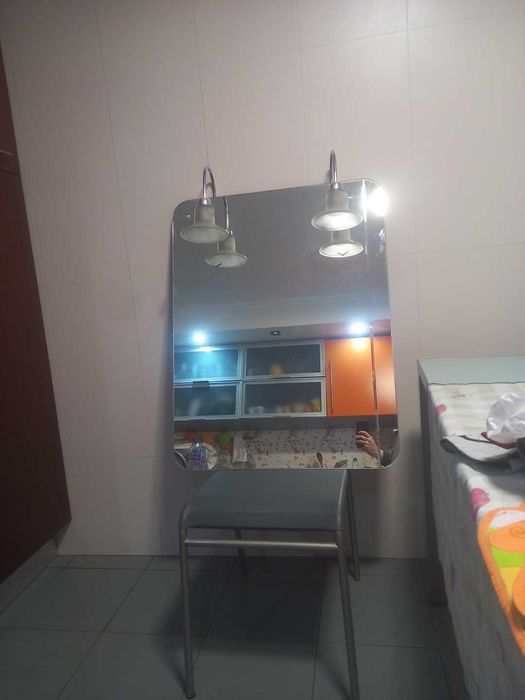 Espelhos com Candeeiros para Casa-de-Banho WC