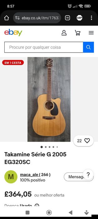 TAKAMINE eletrico violão aço