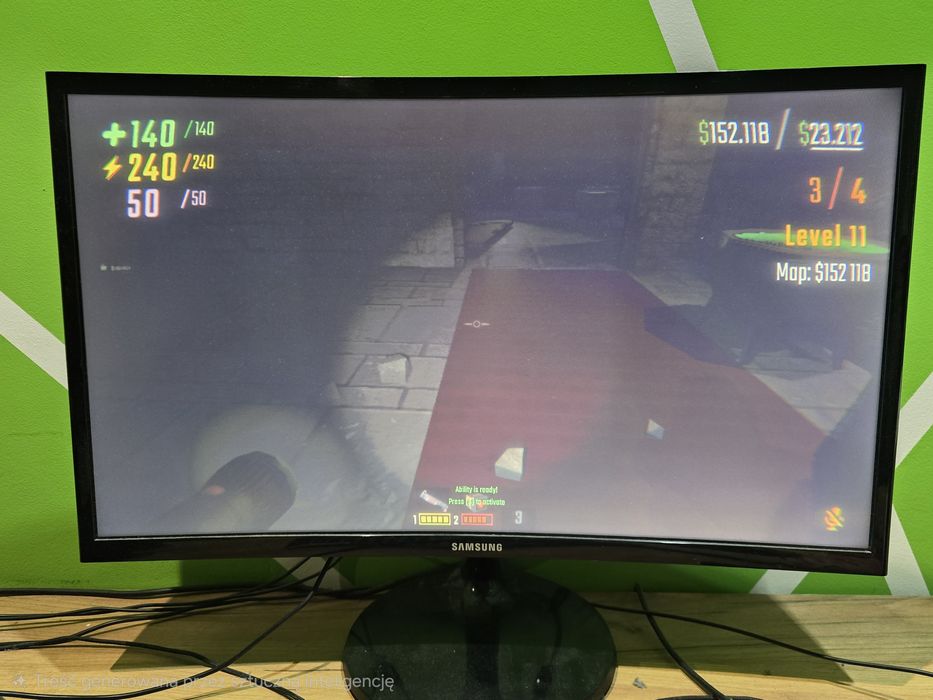 Zakrzywiony monitor Samsung 24” Full HD (59 cm) HDMI – idealny stan