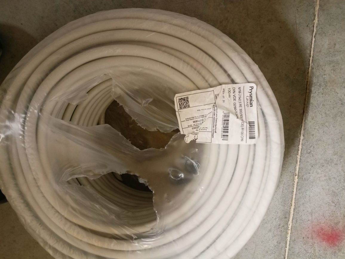 Przewód,kabel 5x2,5mm2 100m Nowy Dwór Prudnicki • OLX.pl
