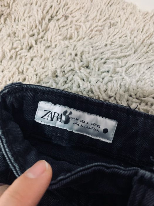 Zara spodnie flare dzwony jeans czarne s 36