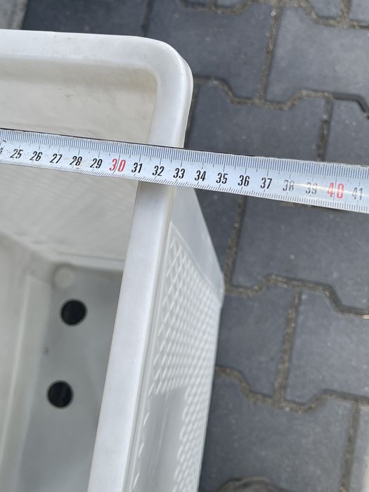 Duży kosz plastikowy na pranie, na zabawki- rozmiar 66/50/33