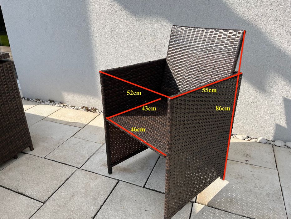 KORFU CUBE styl zestaw technorattan brąz meble ogrodowe