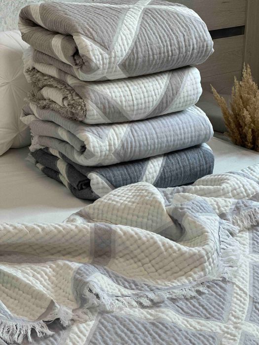 Новинки 2026! Опганічне муслінове покривало плед муслиновый покрывало