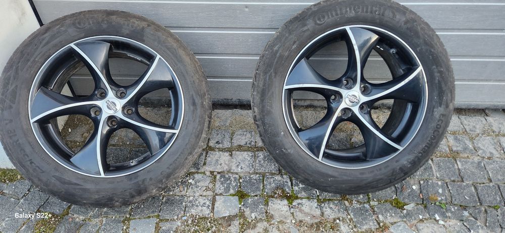 Продам титанові диски + шини, R18, розболтовка  5*114.3