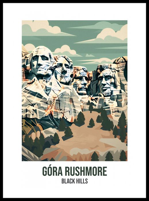 Plakat 42x59,4cm Góra Rushmore
