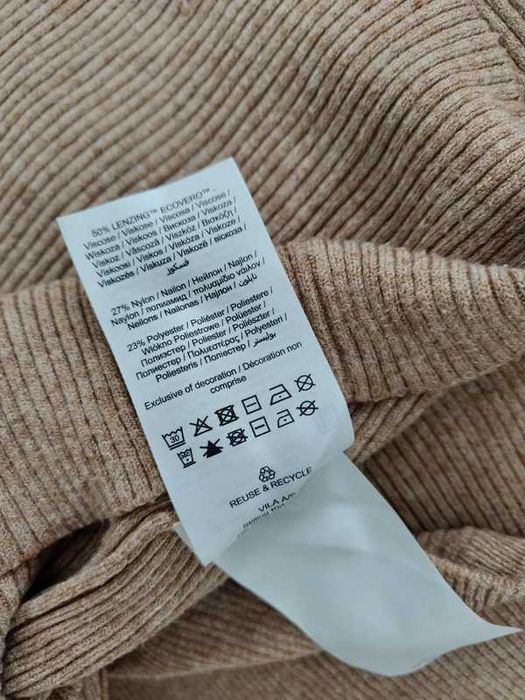 Sweterek półgolf kamizelka Object r. L wiskoza nylon